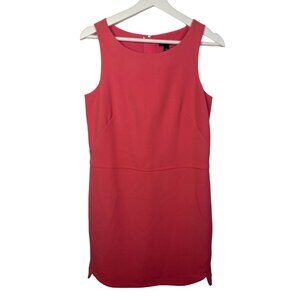 Ann Taylor Pink Stretch Sheath Dress Size 2 Sleeveless Work Career